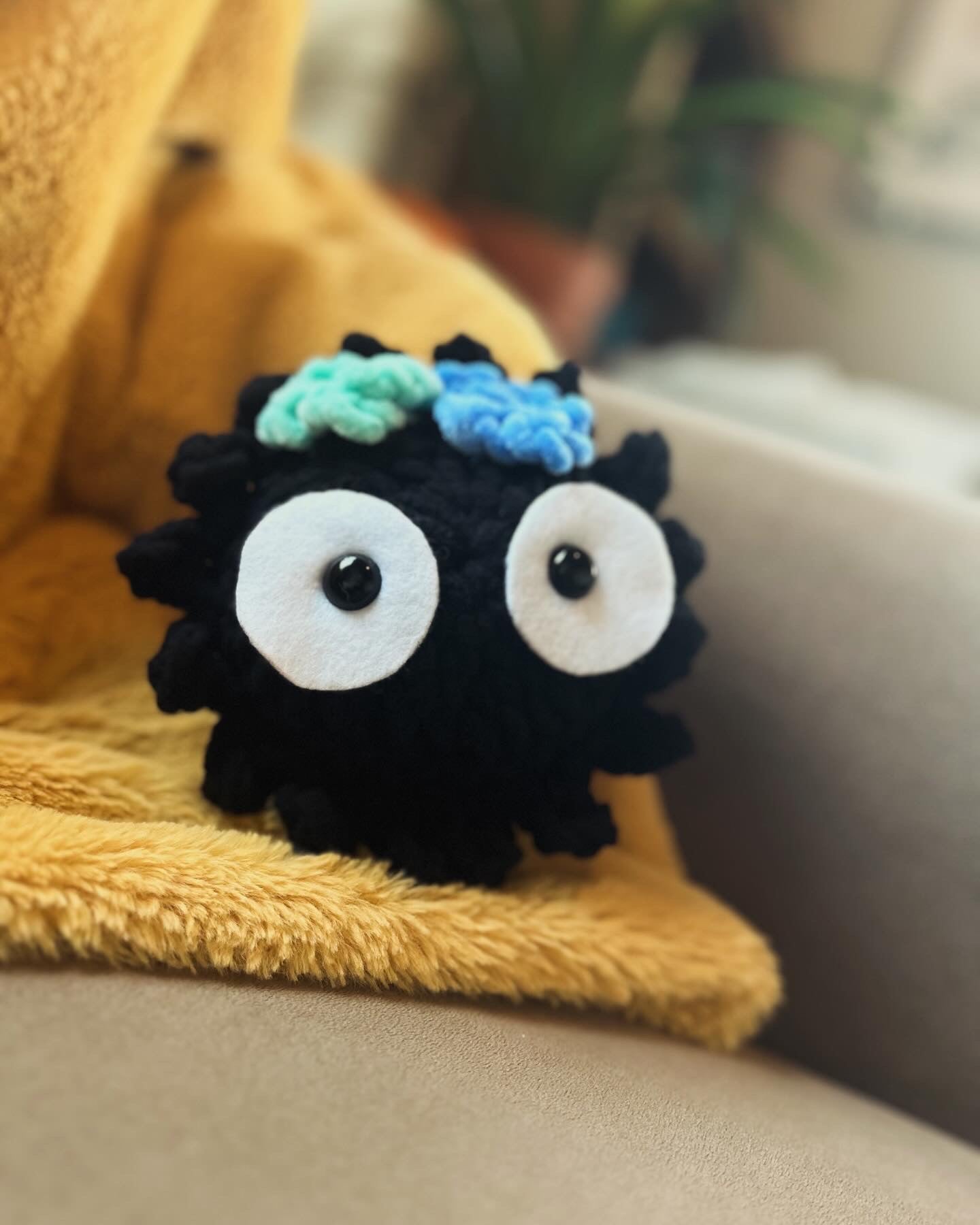 Large Susuwatari with Star Candy | Handmade Crochet | Amigurumi Plushie