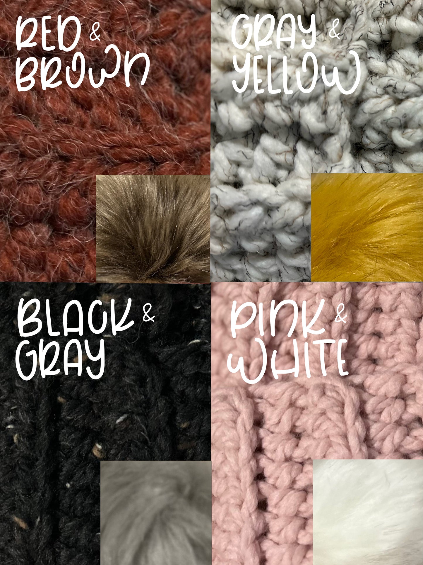 Pom Beanies | Crochet Winter Hats