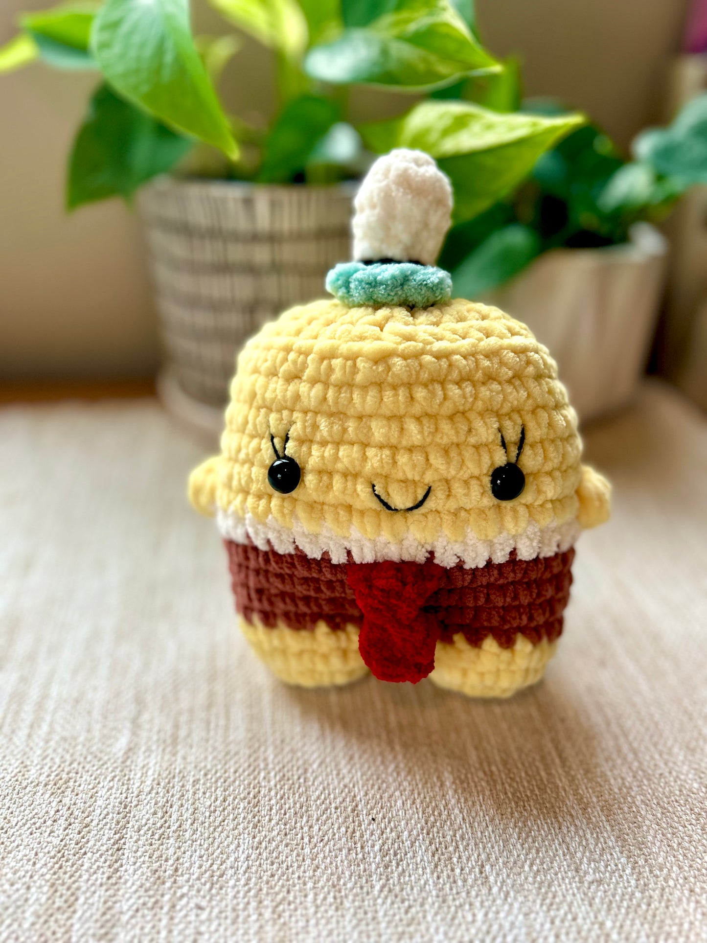 Chubby Sponge Friend | Handmade Crochet | Plushie