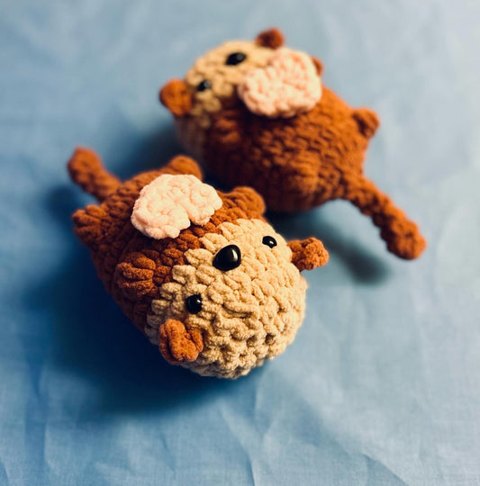 Otters in Love | Handmade Crochet | Plushie | Valentines Gift