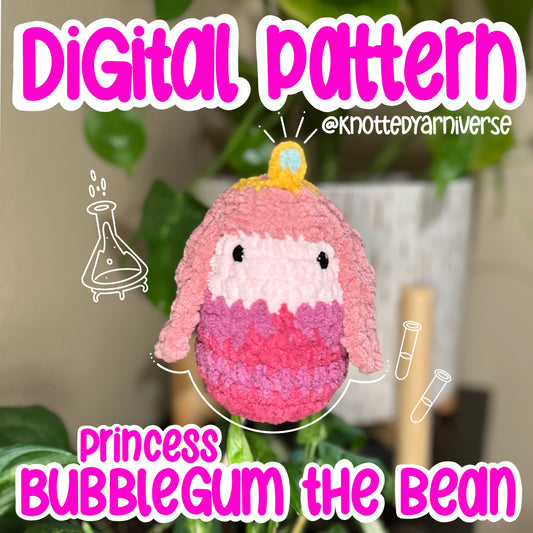PB (Princess Bubblegum) the Bean | Digital Crochet Pattern | PDF