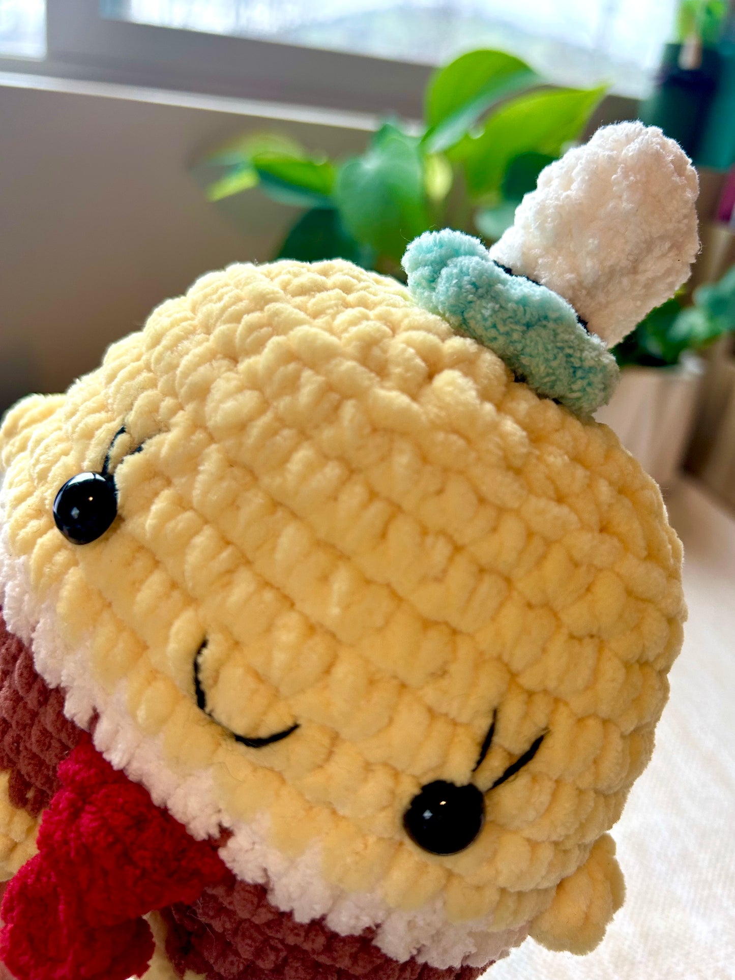 Chubby Sponge Friend | Handmade Crochet | Plushie