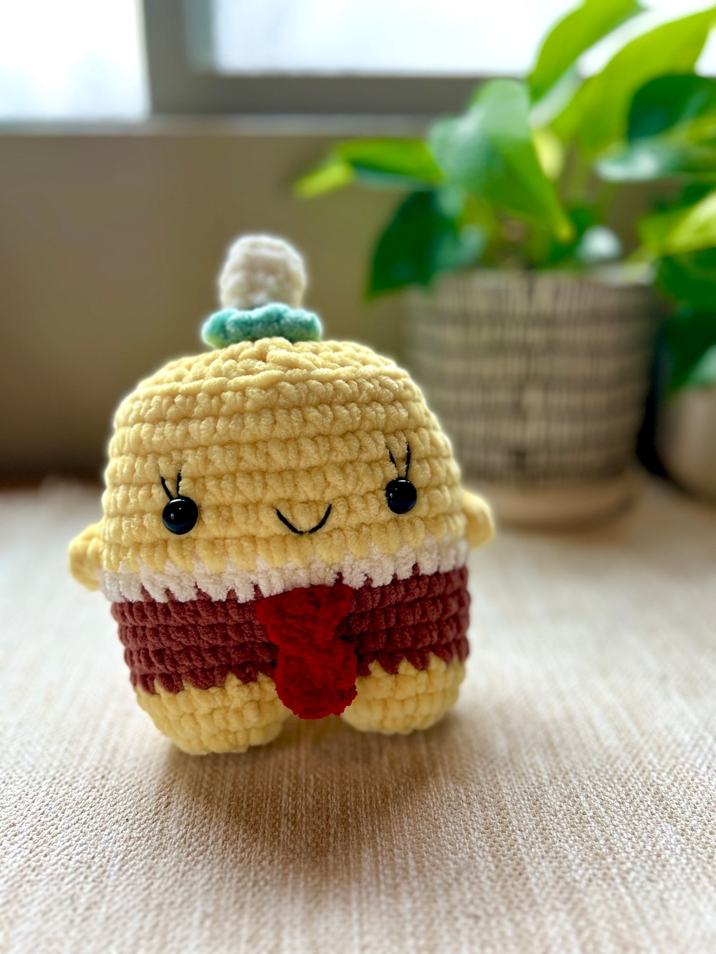 Chubby Sponge Friend | Handmade Crochet | Plushie